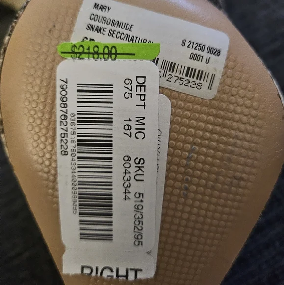 Schutz Snakeskin Leather Sole Heels - Picture 6 of 7